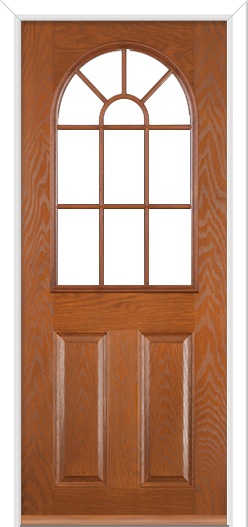 Caunton Grill Composite Door Golden Oak