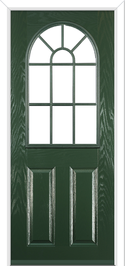 Caunton Grill Composite Door Green