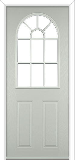 Caunton Grill Composite Door Pebble Grey