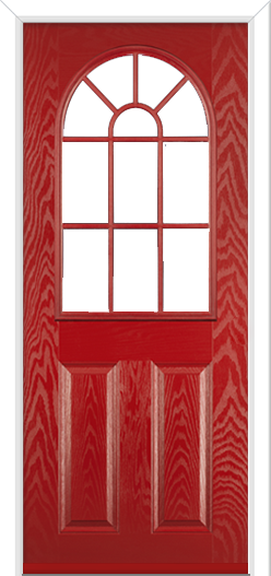 Caunton Grill Composite Door Red