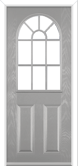 Caunton Grill Composite Door Silver Grey