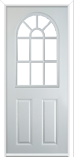 Caunton Grill Composite Door White