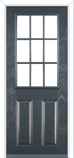 Clumber Grill Composite Door Anthracite Grey