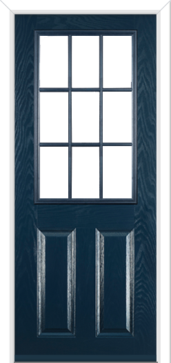 Clumber Grill Composite Door Blue
