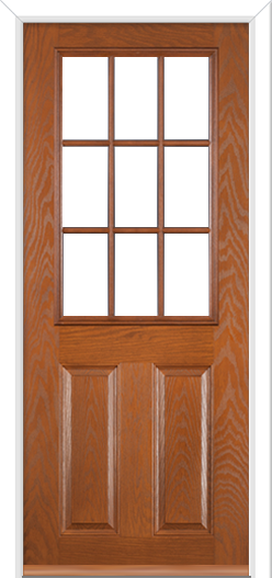 Clumber Grill Composite Door Golden Oak