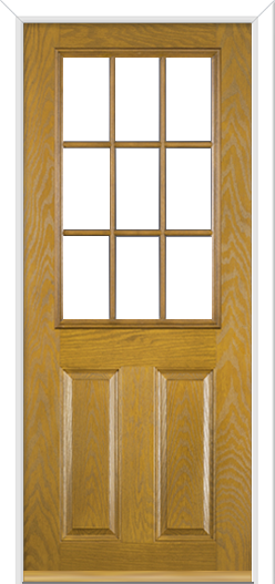 Clumber Grill Composite Door Irish Oak