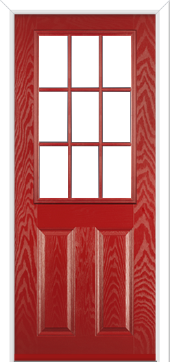Clumber Grill Composite Door Red