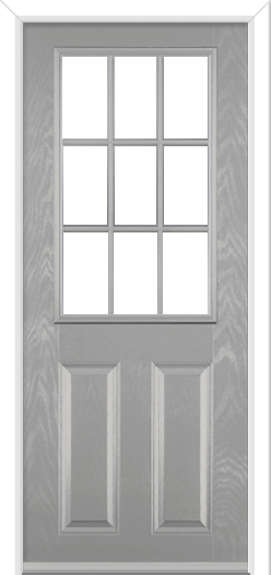 Clumber Grill Composite Door Silver Grey