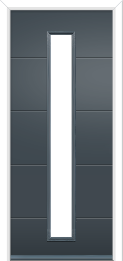Cromford Long Composite Door Anthracite Grey
