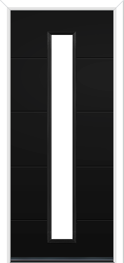 Cromford Long Composite Door Black Brown