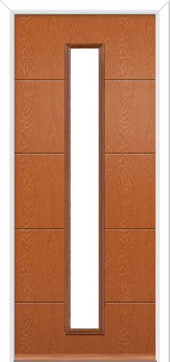 Cromford Long Composite Door Golden Oak