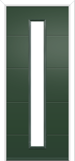 Cromford Long Composite Door Green