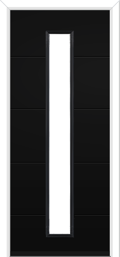 Cromford Long Composite Door Midnight Black