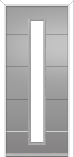 Cromford Long Composite Door Silver Grey