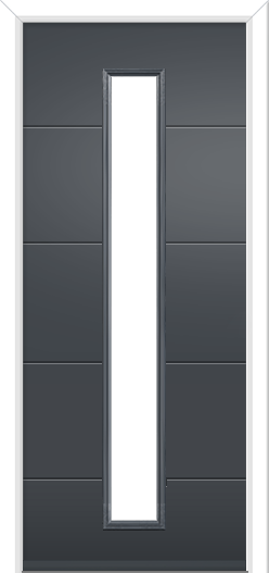 Cromford Long Composite Door Slate Grey