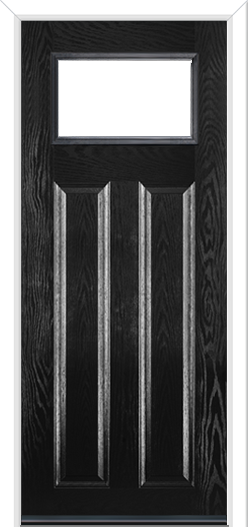 Elmton Composite Door Black Brown