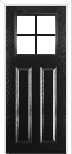 Lindrick Crucifix Composite Door Black Brown