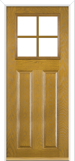 Lindrick Crucifix Composite Door Irish Oak