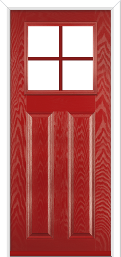 Lindrick Crucifix Composite Door Red