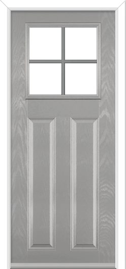 Lindrick Crucifix Composite Door Silver Grey