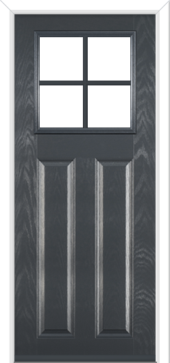 Lindrick Crucifix Composite Door Slate Grey