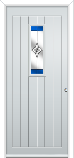 Newstead 1 Composite Door Clear Crystal Harmony Blue