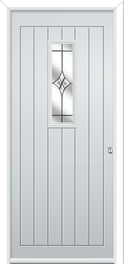 Newstead 1 Composite Door Clear Crystal Harmony Clear