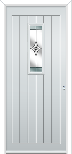Newstead 1 Composite Door Clear Crystal Harmony Frost