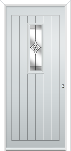 Newstead 1 Composite Door Clear Crystal Harmony Grey