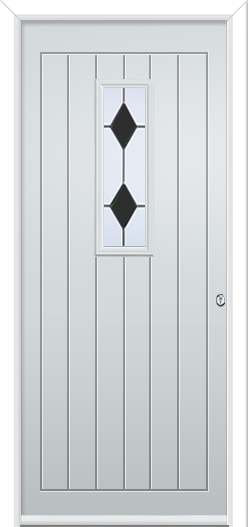 Newstead 1 Composite Door Coloured Diamonds Black