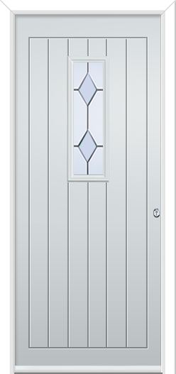 Newstead 1 Composite Door Coloured Diamonds Clear