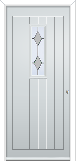 Newstead 1 Composite Door Coloured Diamonds Grey