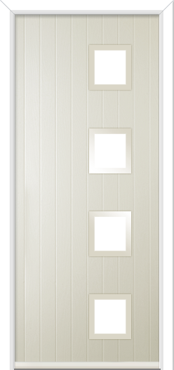 Urban Wellow 4 handle Composite Door Cream