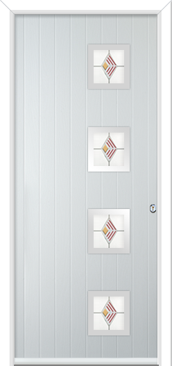 Urban Wellow 4 handle Composite Door Fusion Fusion Red