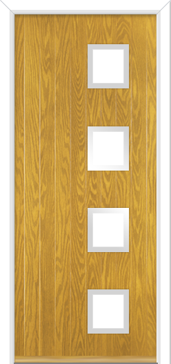 Urban Wellow 4 handle Composite Door Irish Oak