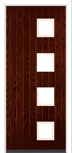 Urban Wellow 4 handle Composite Door Rosewood