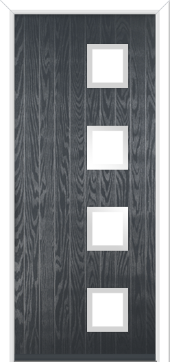 Urban Wellow 4 handle Composite Door Slate Grey