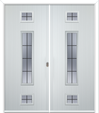 Wellow 3 Long Composite French Doors 9mm Square Lead