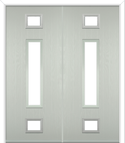 Wellow 3 Long Composite French Doors Agate Grey
