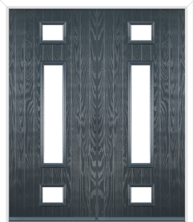 Wellow 3 Long Composite French Doors Anthracite Grey