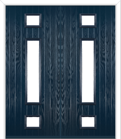 Wellow 3 Long Composite French Doors Blue