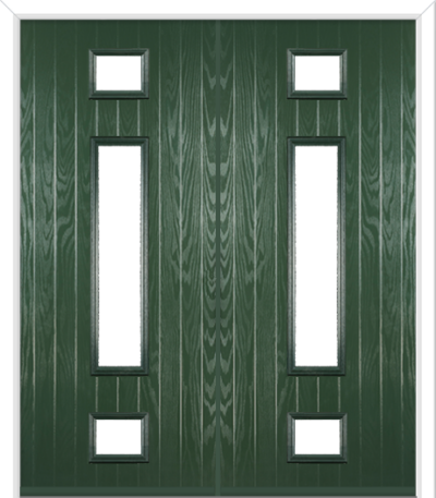 Wellow 3 Long Composite French Doors Green