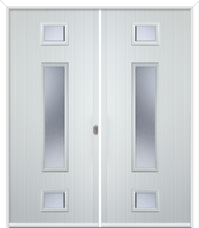 Wellow 3 Long Composite French Doors Oak
