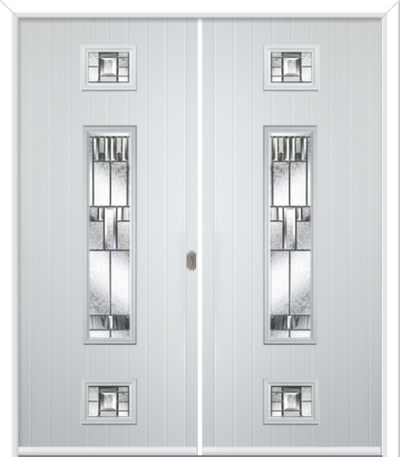 Wellow 3 Long Composite French Doors Prairie