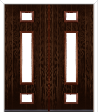 Wellow 3 Long Composite French Doors Rosewood