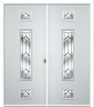 Wellow 3 Long Composite French Doors Simplicity