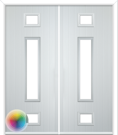 Wellow 3 Long Composite French Doors Special RAL
