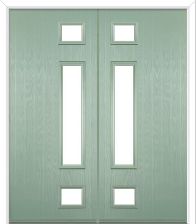 Wellow 3 Long Handle Composite French Doors Chartwell