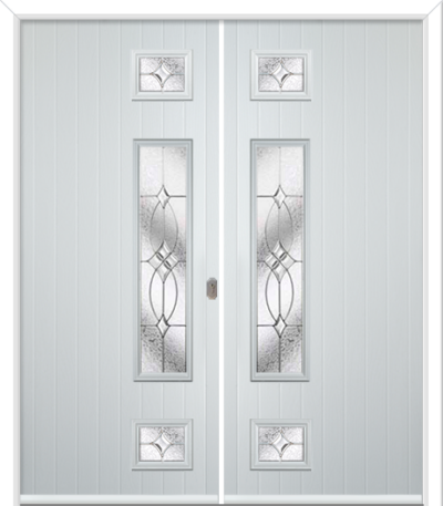 Wellow 3 Long Handle Composite French Doors Flair