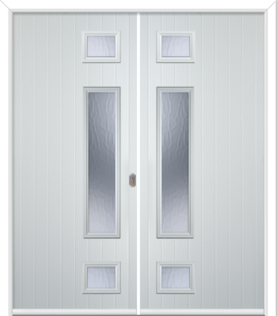 Wellow 3 Long Handle Composite French Doors Flemish